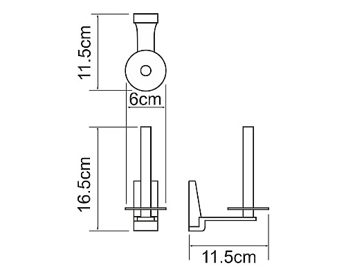 Держатель запасного рулона WasserKRAFT Lopau K-6097 Хром
