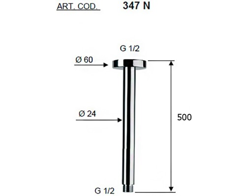 Кронштейн для верхнего душа Remer Minimal 347N50 Хром