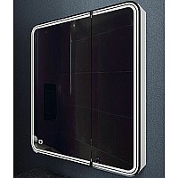 Зеркальный шкаф Art&Max Verona AM-Ver-800-800-2D-L-DS-F с подсветкой с сенсорным выключателем Белый
