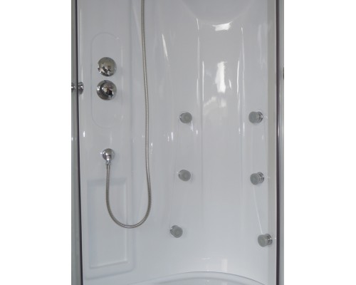 Душевая кабина Royal Bath ВК 90x90 с гидромассажем задняя стенка Белая