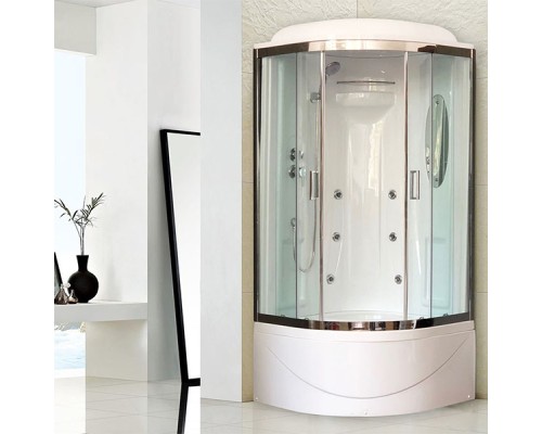 Душевая кабина Royal Bath ВК 90x90 с гидромассажем задняя стенка Белая