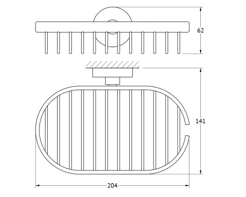 Полочка-решетка(хром) Artwelle HAR 018 21 см