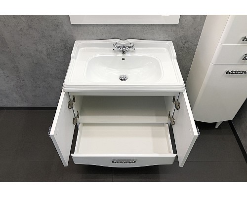 Тумба с раковиной Comforty Монако 80-1 00004136578 Белая