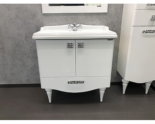 Тумба с раковиной Comforty Монако 80-1 00004136578 Белая