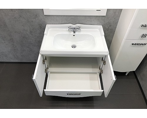 Тумба с раковиной Comforty Монако 80-1 00004136578 Белая