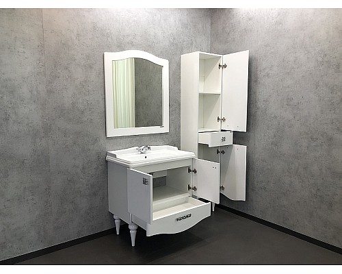 Тумба с раковиной Comforty Монако 80-1 00004136578 Белая