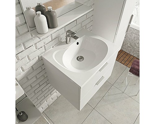 Тумба под раковину Ravak Rosa II 76 X000001495 подвесная Белая глянцевая