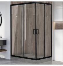Душевой уголок Royal Bath HPD 110х80 профиль Черный стекло прозрачное