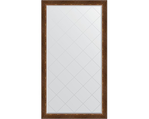 Зеркало Evoform Exclusive-G Floor 201х111 BY 6359 с гравировкой в багетной раме - Римская бронза 88 мм