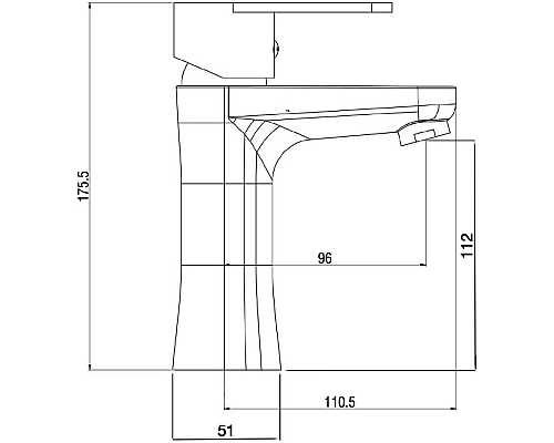 Смеситель для раковины Orange OneLife P05-021cr Хром