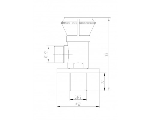Запорный вентиль MILACIO, серебро MC.007.SL