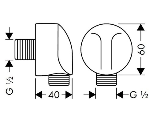 Шланговое подключение для душа Hansgrohe Fixfit Е 27454000