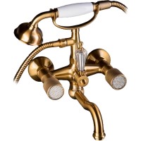 Смеситель для ванны Boheme Royal Cristal Бронза