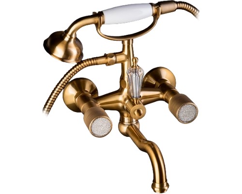 Смеситель для ванны Boheme Royal Cristal 313-Royal Бронза
