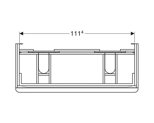 Тумба для раковины с ящиками выдвижными GEBERIT Smyle Square 500.356.00.1