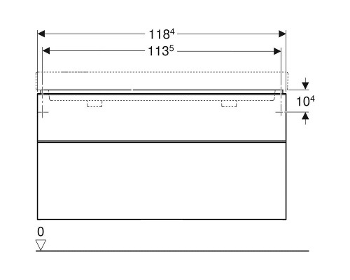 Тумба для раковины с ящиками выдвижными GEBERIT Smyle Square 500.356.00.1
