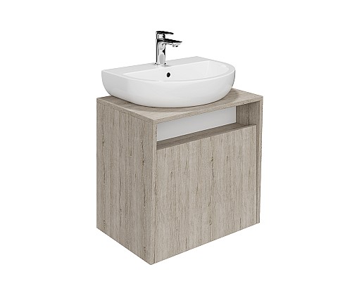 Тумба под раковину Kerama Marazzi PRO подвесная 1 ящик 60, дуб Орегон