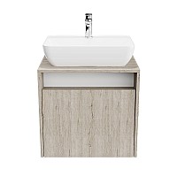 Тумба под раковину Kerama Marazzi PRO подвесная 1 ящик 60, дуб Орегон