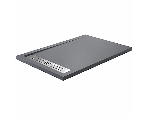 Душевой поддон из искусственного камня WasserKRAFT Wiese 140x80 84T35 Серый матовый