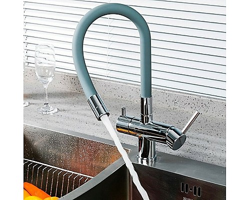 Смеситель для кухни Gappo G4398-30 Хром Серый