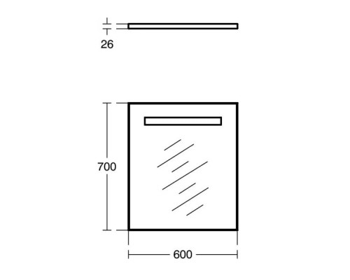 Зеркало Ideal Standard Mirror Light 60 с подсветкой с антизапотеванием