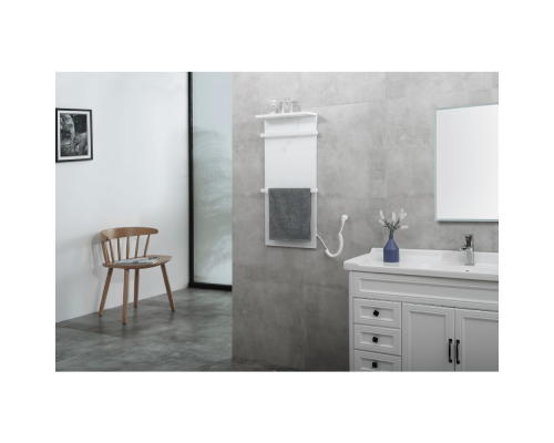 Полотенцесушитель электрический с полкой Black&White Moon 40x90 см Белый