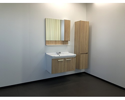 Зеркальный шкаф Comforty Рига 80 00004139024 Дуб сонома