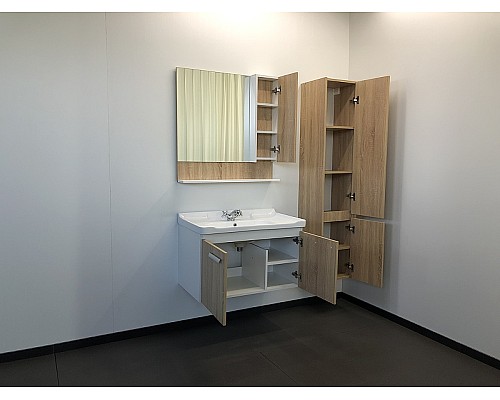 Зеркальный шкаф Comforty Рига 80 00004139024 Дуб сонома