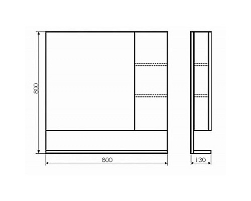 Зеркальный шкаф Comforty Рига 80 00004139024 Дуб сонома