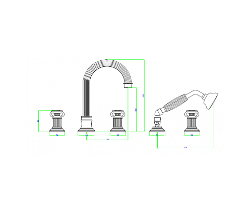 Смеситель для ванны Cezares OLIMP-BVD-02-M