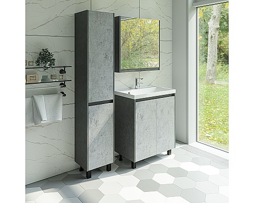 Зеркальный шкаф Stella Polar Кибела 60 SP-00001103 Цемент