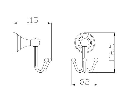 Тройной крючок Rav Slezak Morava MKA0105Z Золото
