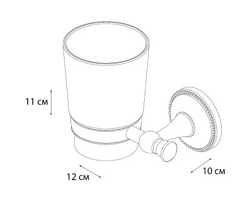 Стакан для зубных щеток Grampus Alfa GR-9506 Античная латунь