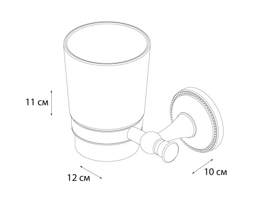 Стакан для зубных щеток Grampus Alfa GR-9506 Античная латунь