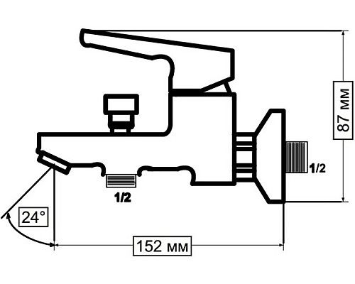 Смеситель для ванны Vidima Technik BA286AA Хром