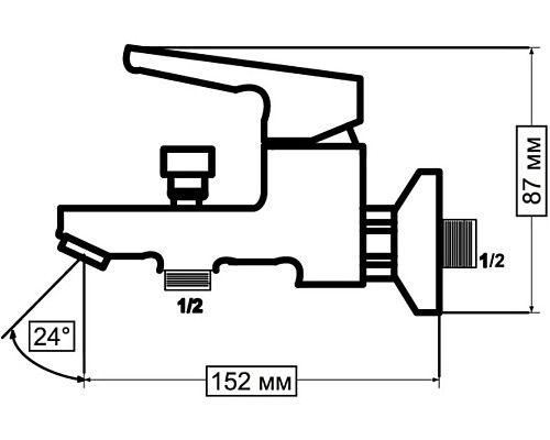 Смеситель для ванны Vidima Technik BA286AA Хром
