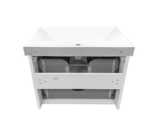 Тумба с раковиной Comforty Дублин 75 00004137103 подвесная Белый глянец