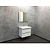 Тумба с раковиной Comforty Дублин 75 00004137103 подвесная Белый глянец