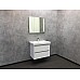 Тумба с раковиной Comforty Дублин 75 00004137103 подвесная Белый глянец