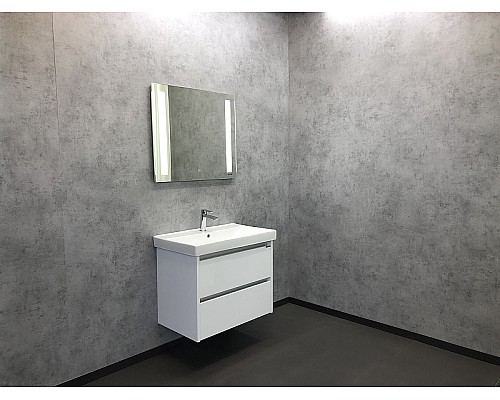 Тумба с раковиной Comforty Дублин 75 00004137103 подвесная Белый глянец