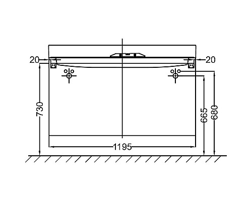 Тумба под раковину Jacob Delafon Rythmik 120 EB1305-E10 подвесная Квебекский дуб