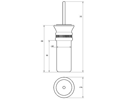 Ершик для унитаза Migliore Dubai 28535 Белый Золото