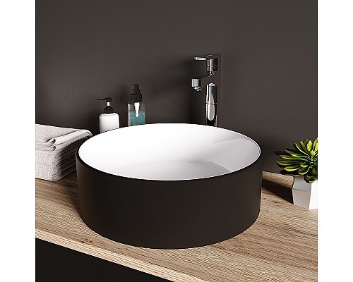 Раковина-чаша Grossman 36 GR-4040BW Белая Черная