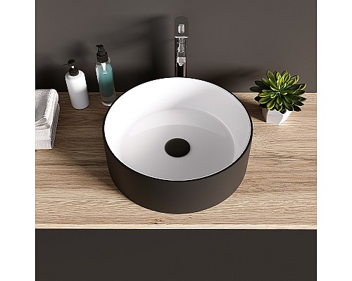 Раковина-чаша Grossman 36 GR-4040BW Белая Черная