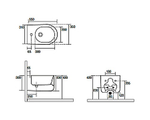 Биде Kerasan Nolita 532501 подвесное Белое