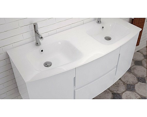 Раковина Jacob Delafon Nona 140 EB1887RU-DE1 двойная Белая Раковина Jacob Delafon Nona 140 EB1887RU-DE1 двойная Белая