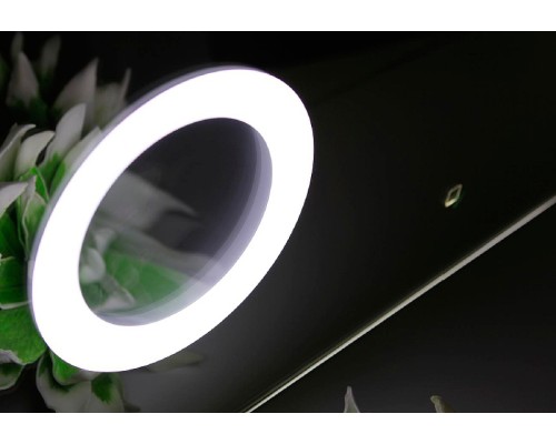 Зеркало Aquaton Элио 80 1A194102EO010 с подсветкой с сенсорным выключателем с подогревом с часами с увеличением