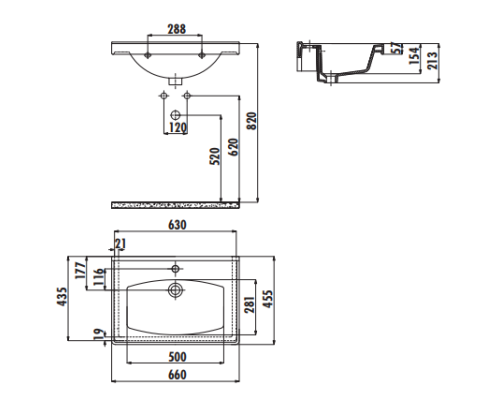 Раковина Creavit Sera 65 TF165-00CB00E-0000 Белая