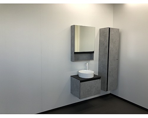 Тумба с раковиной Comforty Эдинбург 60 00-00002782 подвесная Бетон светлый