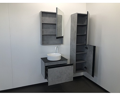 Тумба с раковиной Comforty Эдинбург 60 00-00002782 подвесная Бетон светлый